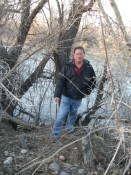 The blogger on the banks of the San Juan River, Farmington, NM. 