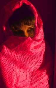 Laura in red Photo by Phil Slattery circa 1990