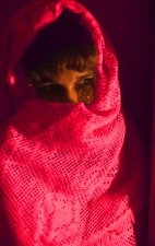 Laura in red Photo by Phil Slattery circa 1990