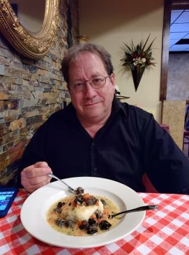 Having dinner with my wife at Ray's Italian Bistro, Midland, TX, May, 2019