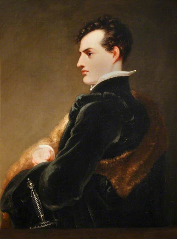 George Gordon, Lord Byron (1788-1824) portrait dated 1813.